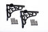 Pair of Victorian Scroll Shelf Brackets 5 Inch Antique Black